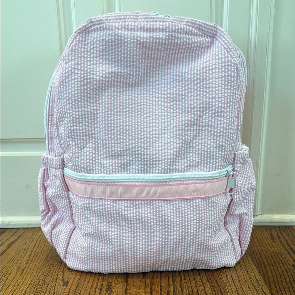 Pink Striped Backpack